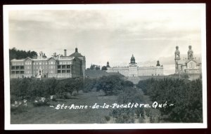 h2094- STE ANNE DE LA POCATIERE Quebec 1940s Panoramic View. Real Photo Postcard