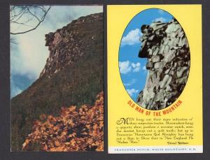 NH Lot 2 Old Man of the Mountains White Mtns New Hampshire Postcards Franconia