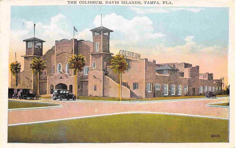 The Coliseum Davis Islands Tampa Florida 1932 postcard