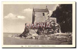 Old Postcard Mont St Michel Chapelle Saint Aubert