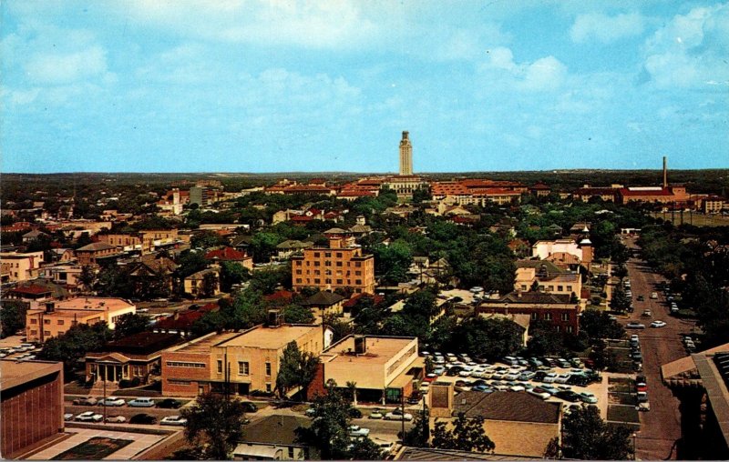 Texas Austin University Of Texas Tower and Campus Aerial View