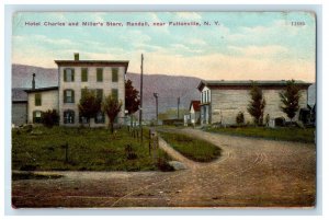 c1910's Hotel Charles And Miller's Store Randall Fultonville NY Antique Postcard