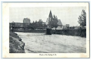 c1910  Flood River Lake Exterior Building Hot Springs South Dakota SD Postcard