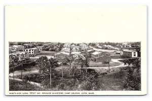 Postcard Bird's-Eye View 151st Brigade Qtrs. Camp Devens Ayer Mass. U. S. Army