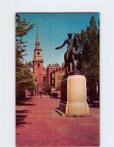 Postcard Old North Church Boston Massachusetts USA