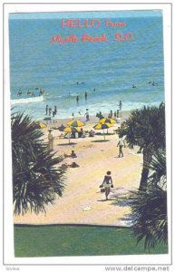 Surf Bathing In Front Of The Pavilion, Myrtle Beach, South Carolina, PU-1973