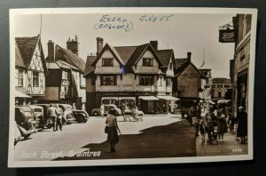 Vintage Braintree Essex England Bank Street Real Picture Postcard