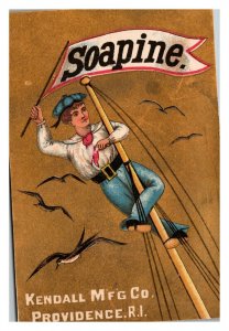 Vintage 1890's Victorian Trade Card - Soapine Kendall Mfg. Co. Providence RI