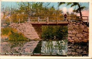 Massachusetts Lawrence Den Rock Bridge Over Shawsheen River 1915