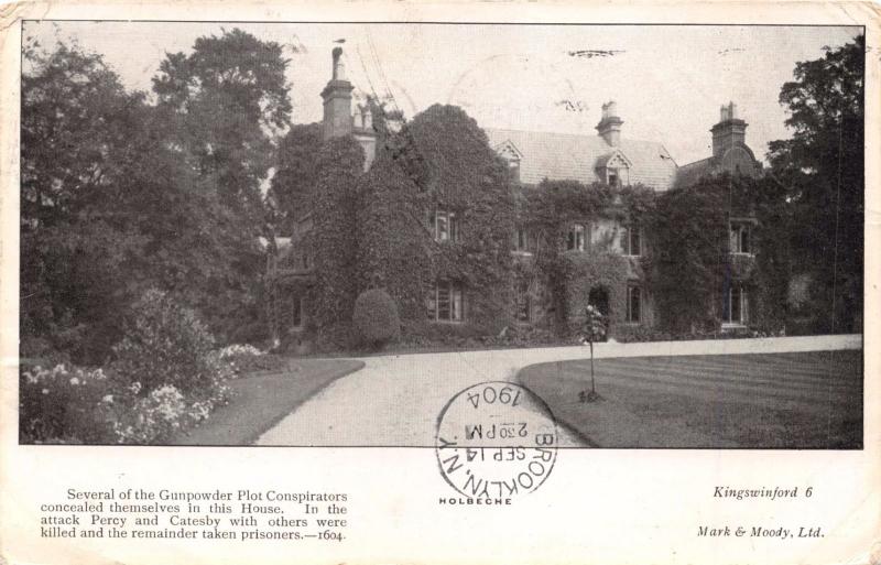 KINGSWINFORD WEST MIDLAND UK HOLBECHE HOUSE~GUNPOWDER PLOT~MARK & MOODY POSTCARD