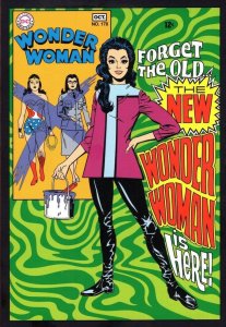 The New Wonder Woman Is Here No 178 1960s DC Comic Book Postcard