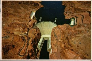 Aerial View of Hoover Dam Postcard PC401