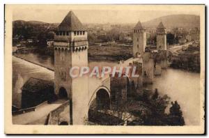 Old Postcard Cahors Bridge Valentre