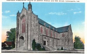 Tabernacle Presbyterian Church At Central Avenue Indianapolis Indiana Postcard