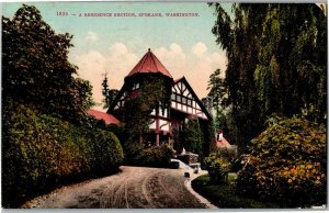 A Residential Section of Spokane WA c1911 Vintage Postcard E80