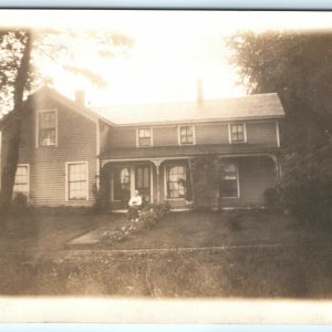 c1910s House Home RPPC Real Amateur Photography Postcard AZO Emelia Lange IL A10