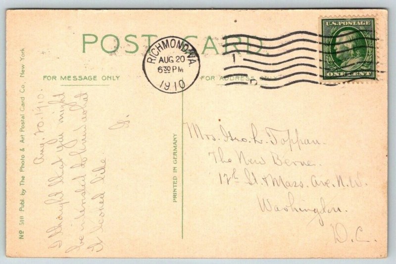 Jefferson Hotel   Richmond   Virginia  Postcard  1910