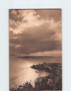 Postcard Montreux, par temps orageux, Montreux, Switzerland