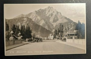 Unused Vintage Banff Avenue by Bridge Alberta Canada Real Photo Postcard-