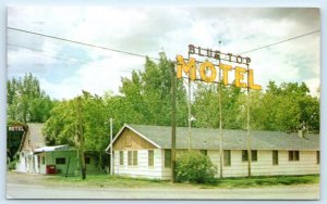 COULEE CITY, WA Washington~ Roadside BLUE TOP MOTEL 1950s Grant County Postcard