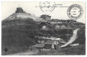 Chamalières to Montluçon, Allier, France 1908 Postcard Sommet du Puy de Dome