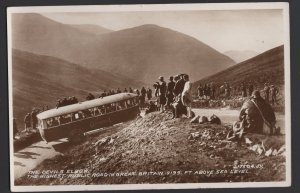 Great Britain DEVILS ELBOW Highest Public Road 2199 Ft above Sea Level bus RPPC