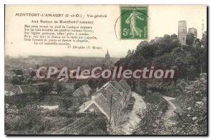 Old Postcard Montfort l'Amaury (S and O) General View For Montfort ruins the ...