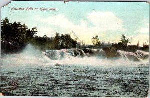 Postcard WATER SCENE Lewiston Maine ME AK6994