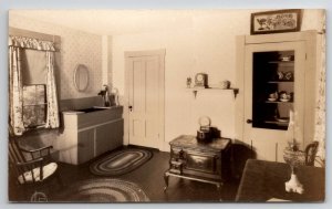 Swampscott MA Mary Baker Eddy Historical House Kitchen RPPC Mass Postcard V26