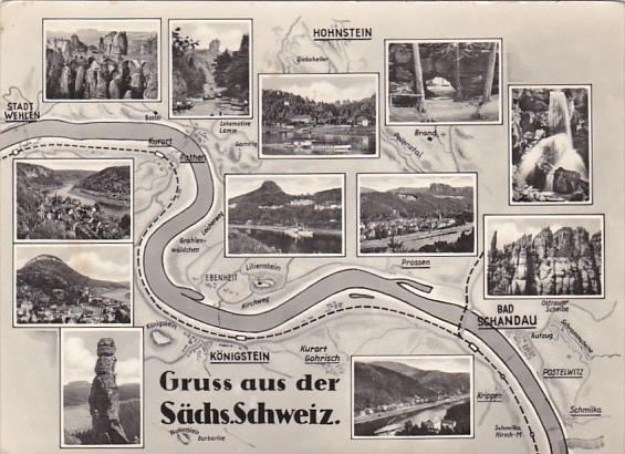 Switzerland Gruss aus der Saechsichen Schweiz 1960