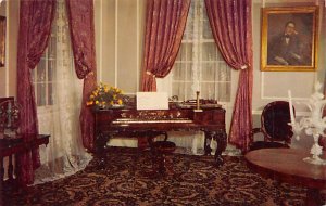 Parlor and piano My old Kentucky home state park Bardstown Kentucky  