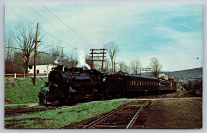 Railroad Locomotive Train Postcard - Cooperstown & Charlotte Valley RR