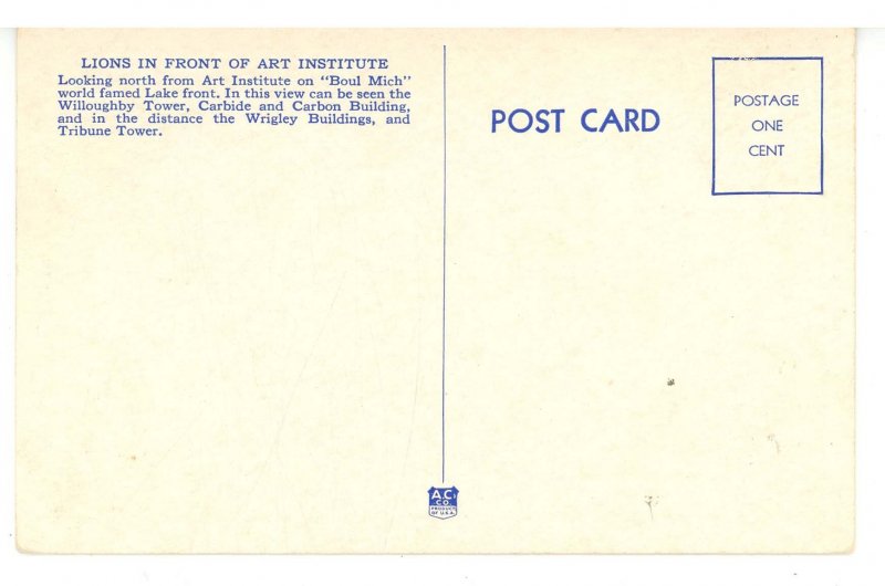 IL - Chicago. Art Institute Lions