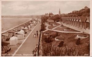 WEYMOUTH DORSET UK~GREENHILL PROMENADE- E A SWEETMAN PHOTO POSTCARD 1931