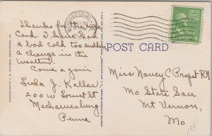 State View~Harrisburg Pennsylvania~Capitol Park~Educational Bldg~Linen Postcard