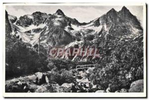 Old Postcard Vysoke Tatry Cesta k Zelenemu Plesu Hohe Tatra Weg Zum See Greunen