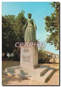 Postcard Modern Beja Portugal Monument to Queen