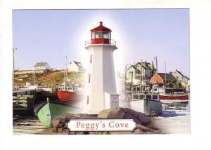 Lighthouse Over Fishing Boats, Peggy's Cove, Nova Scotia,