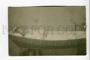 3182379 RUSSIA Funeral coffin in the morgue vintage photo