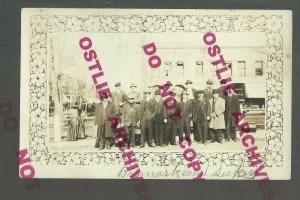 Bismarck NORTH DAKOTA RPPC c1910 LAND BUYING TOUR Seekers FARM Farming Agents