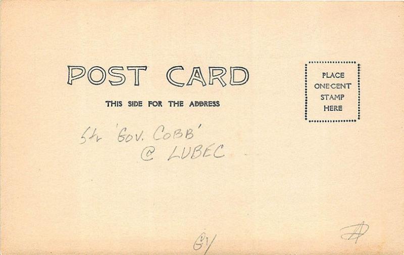 Lubec ME Steamer Governor Cobb RPPC Postcard