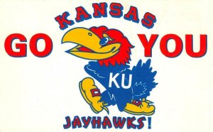 KANSAS JAYHAWKS University of Kansas Lawrence, KS Sports c1960s Vintage Postcard