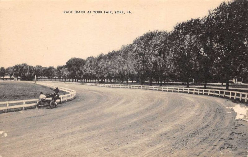 York Pennsylvania York Fair Race Track Harness Racing Postcard AA60506 