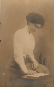Kerfoot rppc: Young Lady Reading