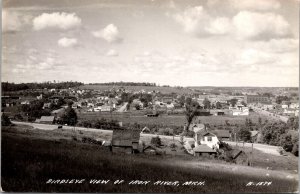 RPPC View Overlooking Iron River MI Vintage Postcard V69