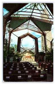 Wayfarers' Chapel Portuguese Bend California Postcard Interior View