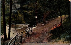 Point Lookout Watkins Glen New York Ny Antique Divided Back Unposted Postcard 