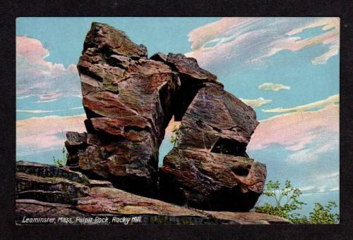 MA View Pulpit Rock LEOMINSTER MASS Postcard PC Massachusetts