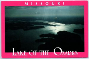 Postcard - Moonlight reflects on the Lake of the Ozarks - Missouri