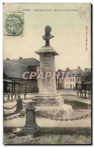 Buchy Old Postcard persac Monument Square Fish